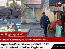 Antisipasi Kedatangan Paslon Nomor Urut 2, Subsatgas Sterilisasi Preventif OMB 2023 Lakukan Strelisasi di Lokasi Kegiatan