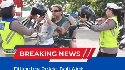 Ditlantas Polda Bali Ajak Wisatawan Tertib Berlalulintas