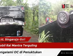 Mobil Rai Mantra Terguling, Mengalami OC di Penuktukan