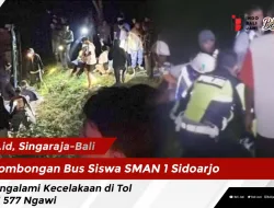 Rombongan Bus Siswa SMAN 1 Sidoarjo, Mengalami Kecelakaan di Tol KM 577 Ngawi