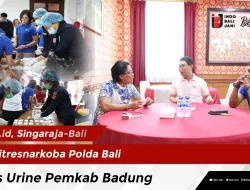 Ditresnarkoba Polda Bali Tes Urine Pemkab Badung