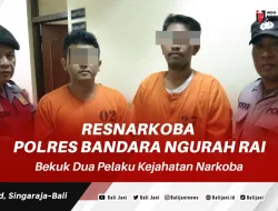 Resnarkoba Polres Bandara Ngurah Rai Bekuk Dua Pelaku Kejahatan Narkoba