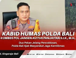 Dua Pekan Jelang Pencoblosan, Polda Bali Ajak Masyarakat Jaga Kamtibmas