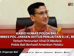 Terkait Pencurian Viral Di Medsos Polda Bali Berhasil Amankan Pelaku