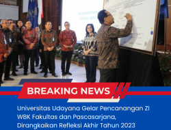 Universitas Udayana Gelar Pencanangan ZI WBK Fakultas dan Pascasarjana, Dirangkaikan Refleksi Akhir Tahun 2023