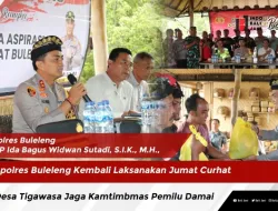 Kapolres Buleleng Kembali Laksanakan Jumat Curhat, di Desa Tigawasa Jaga Kamtimbmas Pemilu Damai