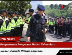 Pengamanan Perayaaan Malam Tahun Baru di Kawasan Garuda Wisnu Kencana