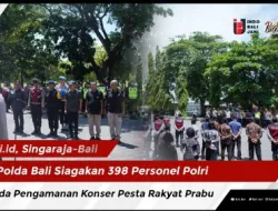 Polda Bali Siagakan 398 Personel Polri Pada Pengamanan Konser Pesta Rakyat Prabu