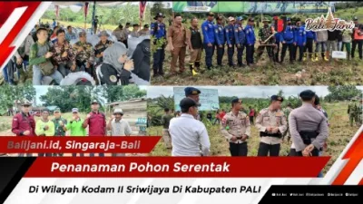 Penanaman Pohon Serentak Di Wilayah Kodam II Sriwijaya Di Kabupaten PALI