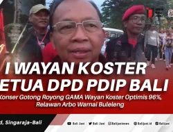 Konser Gotong Royong GAMA Wayan Koster Optimis 96%, Relawan Arbo Warnai Buleleng