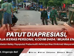 Patut Diapresiasi, Kerja Keras Personil Kodim 0404 / Muara Enim , Jembatan Bailey Payoputat Prabumulih Akhirnya Bisa Dinikmati Masyarakat