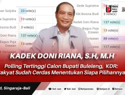 Polling Tertinggi Calon Bupati Buleleng, KDR: Rakyat Sudah Cerdas Menentukan Siapa Pilihannya