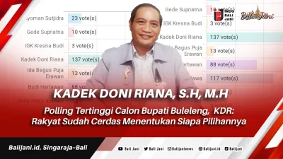 Polling Tertinggi Calon Bupati Buleleng, KDR: Rakyat Sudah Cerdas Menentukan Siapa Pilihannya