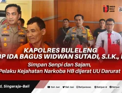 Simpan Senpi dan Sajam, Pelaku Kejahatan Narkoba HB dijerat UU Darurat
