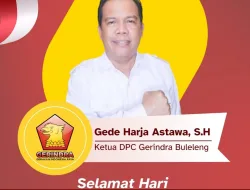 Harapan Harja Astawa Ketua DPC Gerindra Buleleng HPN Tahun 2024