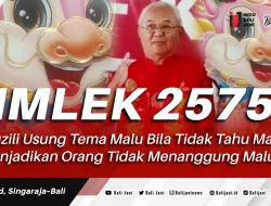 Imlek 2575 Kongzili Usung Tema Malu Bila Tidak Tahu Malu, Menjadikan Orang Tidak Menanggung Malu