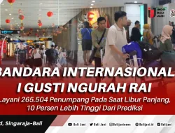 Bandara Internasional I Gusti Ngurah Rai Layani 265.504 Penumpang Pada Saat Libur Panjang, 10 Persen Lebih Tinggi Dari Prediksi