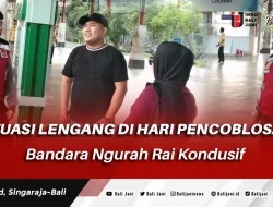 Situasi Lengang di Hari Pencoblosan, Bandara Ngurah Rai Kondusif