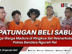 Patungan Beli Shabu, Tiga Warga Madura di Ringkus Sat Resnarkoba Polres Bandara Ngurah Rai