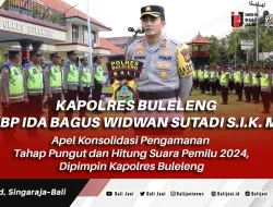 Apel Konsolidasi Pengamanan Tahap Pungut dan Hitung Suara Pemilu 2024, Dipimpin Kapolres Buleleng