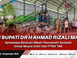 Pj Bupati Dr H Ahmad Rizali MA Apreasiasi Bantuan Mesin Pemusnah Sampah Untuk Muara Enim Dari PTBA TBK