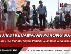 Banjir di Kecamatan Porong Surut, Bupati Gus Muhdlor Segera Perbaiki Jalan Desa yang Rusak