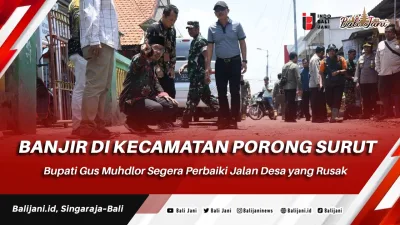 Banjir di Kecamatan Porong Surut, Bupati Gus Muhdlor Segera Perbaiki Jalan Desa yang Rusak