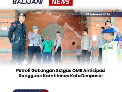 Patroli Gabungan Satgas OMB Antisipasi Gangguan Kamtibmas Kota Denpasar