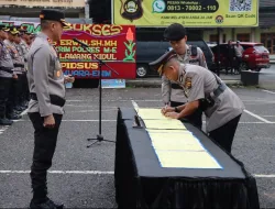 Sertijab, Kapolres Muara Enim Berpesan Tetap Jaga Netralitas