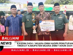 Kasdim 0404 / Muara Enim Hadiri Penutupan MTQ Tingkat Kabupaten Muara Enim Tahun 2024