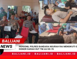 Personil Polres Bandara Ngurah Rai Mengikuti Giat Donor Darah HUT TNI AU Ke-78