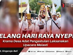 Jelang Hari Raya Nyepi, Krama Desa Adat Pengastulan Laksanakan Upacara Melasti
