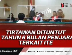 Tirtawan Dituntut 1Tahun 6 Bulan Penjara Terkait ITE