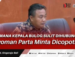 Kemana Kepala Bulog Sulit Dihubungi, Nyoman Parta Minta Dicopot!