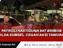 Patroli Hastiguna Sat Brimob Polda Sumsel Cegah Aksi Tawuran