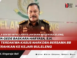 Dua Terdakwa Kasus Narkoba Bersama BB Diserahkan ke Kejari Buleleng