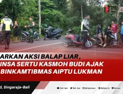 Bubarkan Aksi Balap Liar , Babinsa Sertu Kasmoh Budi Ajak Bhabinkamtibmas Aiptu Lukman
