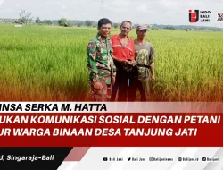 Babinsa Serka M. Hatta lakukan komunikasi sosial Dengan petani sayur Warga binaan Desa Tanjung Jati