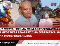 Pura Gede Desa Pengastulan Disasar Maling, Kotak Dana Punia Hilang