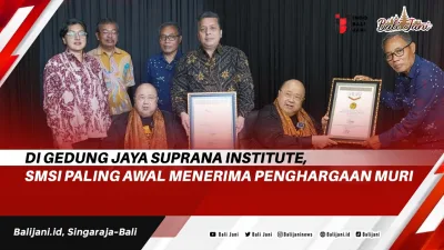 Di Gedung Jaya Suprana Institute, SMSI Paling Awal Menerima Penghargaan MURI