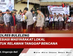 Kapolres Buleleng Apresiasi Masyarakat Lokal Bentuk Relawan Tanggap Bencana