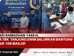 Safari Ramadhan 1445 H , PTBA Tbk Tanjung Enim Salurkan Bantuan untuk 106 Masjid