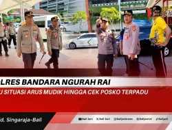 Kapolres Bandara Ngurah Rai Pantau Situasi Arus Mudik Hingga Cek Posko Terpadu