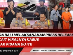 Polda Bali Melaksanakan Press Release Terkait Viralnya Kasus Tindak Pidana UU ITE