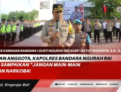 Di Depan Anggota, Kapolres Bandara Ngurah Rai Tegas Sampaikan “Jangan Main-Main dengan Narkoba!”