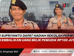 Aiptu Supriyanto Dapat Hadiah Sekolah Perwira Usai Kembalikan Uang Milik Pemudik Rp100 Juta