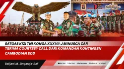 Satgas Kizi TNI Konga XXXVII-J Minusca Car terima Courtesy Call dari Komandan Kontingen Cambodian EOD