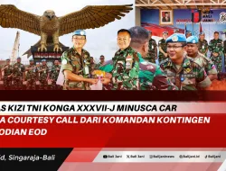 Satgas Kizi TNI Konga XXXVII-J Minusca Car terima Courtesy Call dari Komandan Kontingen Cambodian EOD