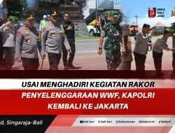 Usai Menghadiri Kegiatan Rakor Penyelenggaraan WWF, Kapolri Kembali ke Jakarta