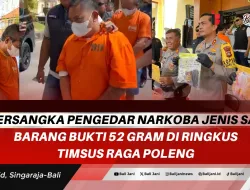 3 Tersangka Pengedar Narkoba Jenis Sabu Barang Bukti 52 gram di Ringkus Timsus Raga Poleng